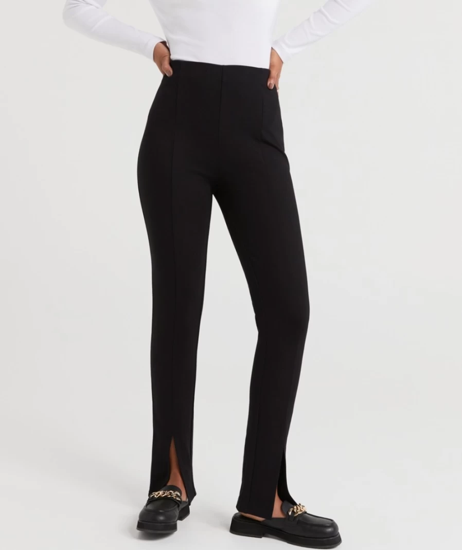 Sportsgirl Women's Ponte Split Front Pants - Cara Ecovero Stretch Comfort Fit