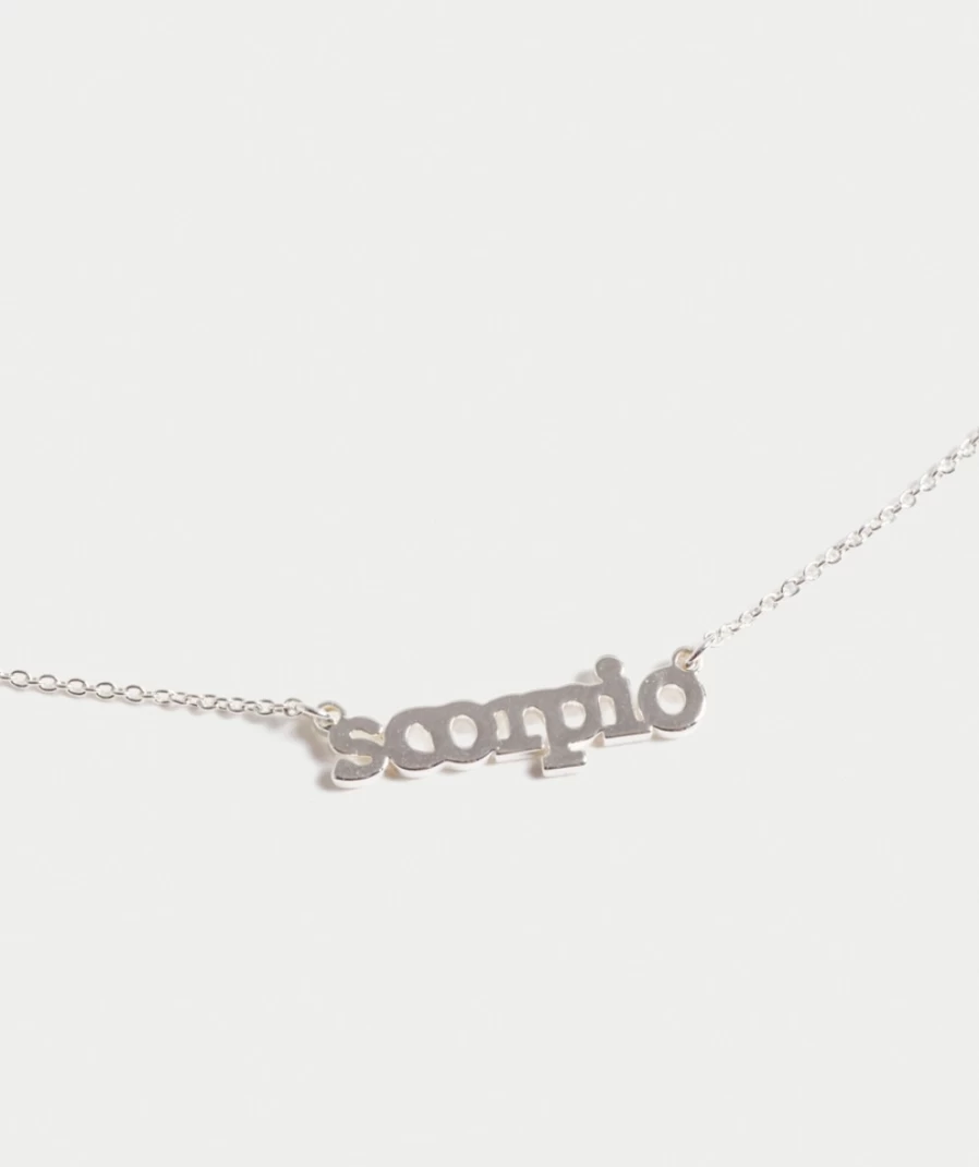 "Sportsgirl Women's Silver Zodiac Necklace – Written In The Stars Astrology Jewelry"