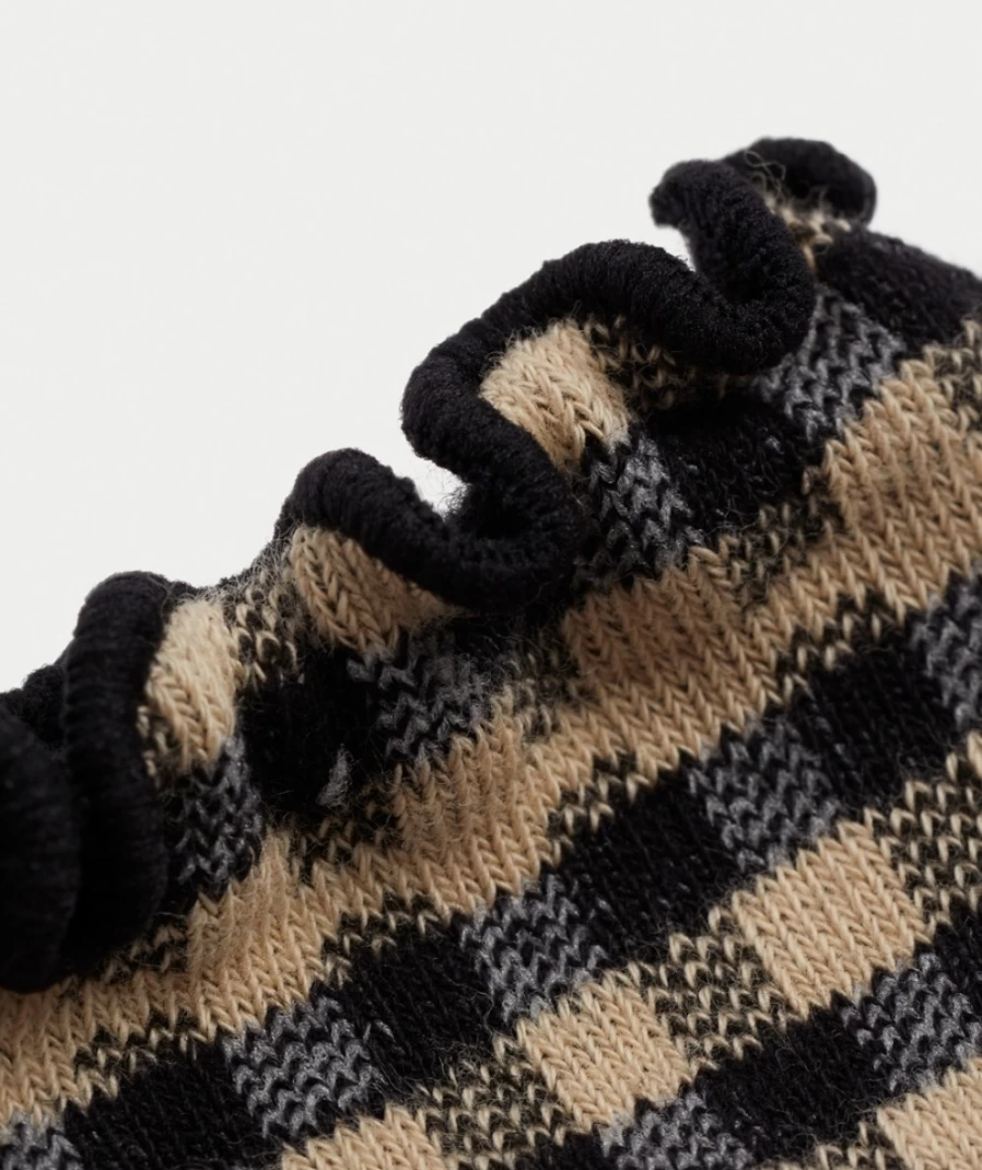 Women's Black Gingham Check Frill Socks by Sportsgirl - Stylish & Comfortable