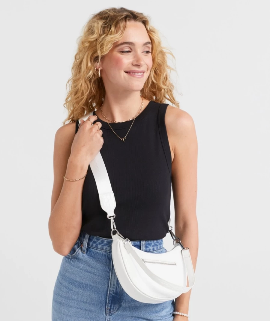 Sportsgirl Women's White Vivianne Crocodile Cross Body Bag