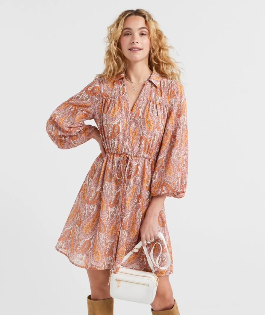 Sportsgirl Women's Paisley Print Blake Georgette Mini Dress