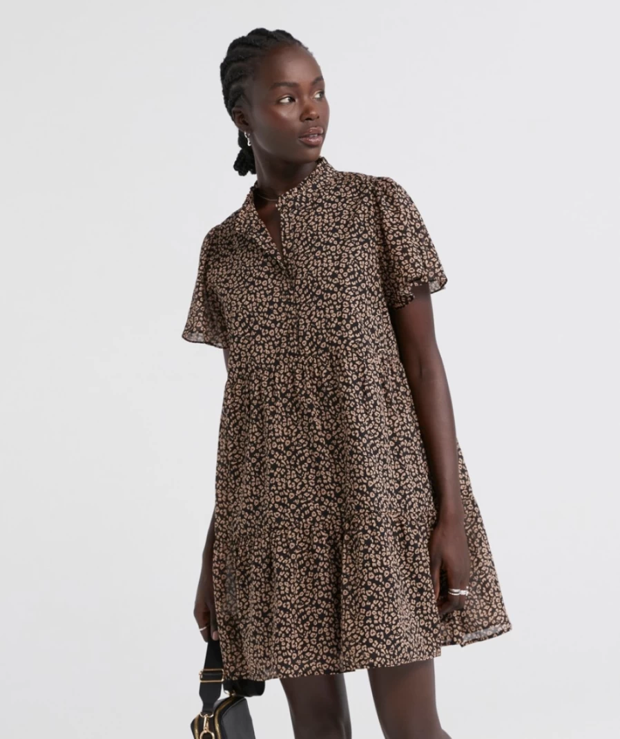 Sportsgirl Women's Leopard Print Cotton Mini Dress - Aria Style