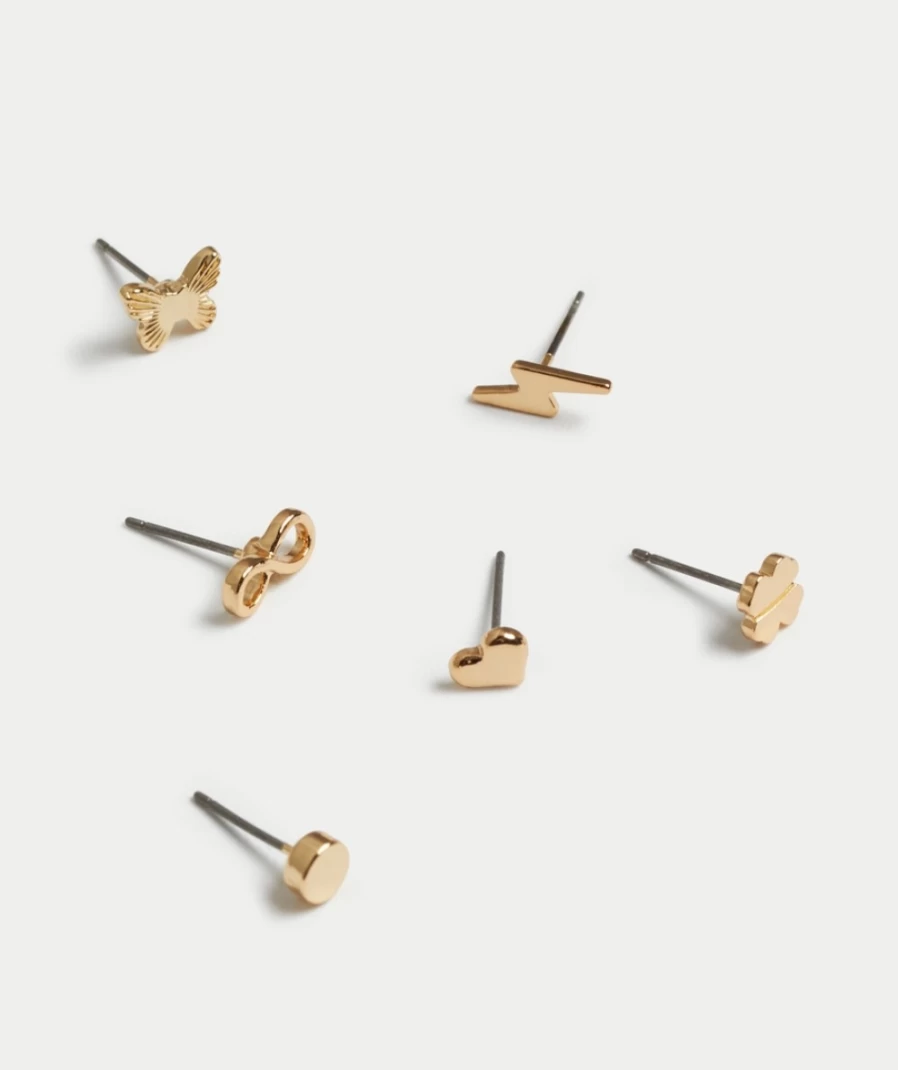 Sportsgirl Women's Gold Stud Earrings Pack - Essentials Collection