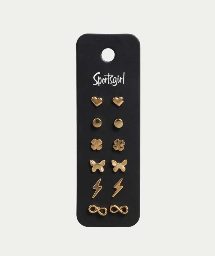 Sportsgirl Women's Gold Stud Earrings Pack - Essentials Collection
