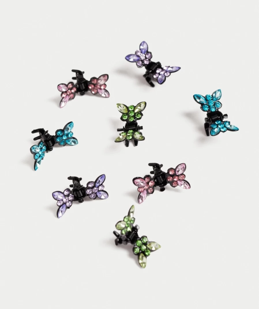 Sportsgirl Women's Mini Butterfly Hair Clip Pack - Multi Color Hair Accessories