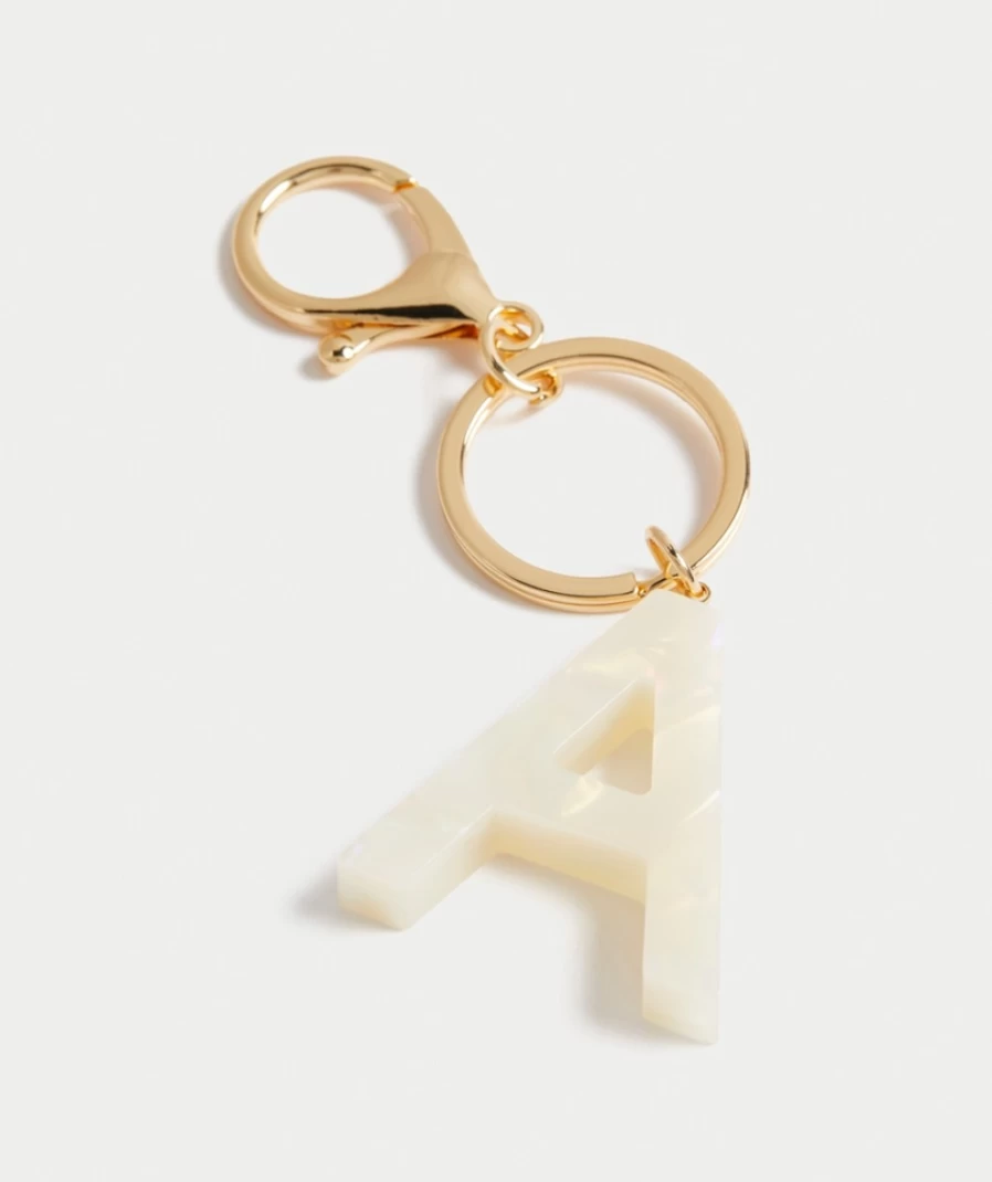 Sportsgirl Women's Pastel Pearl Alphabet Keyring - Multi Color Customizable Charm