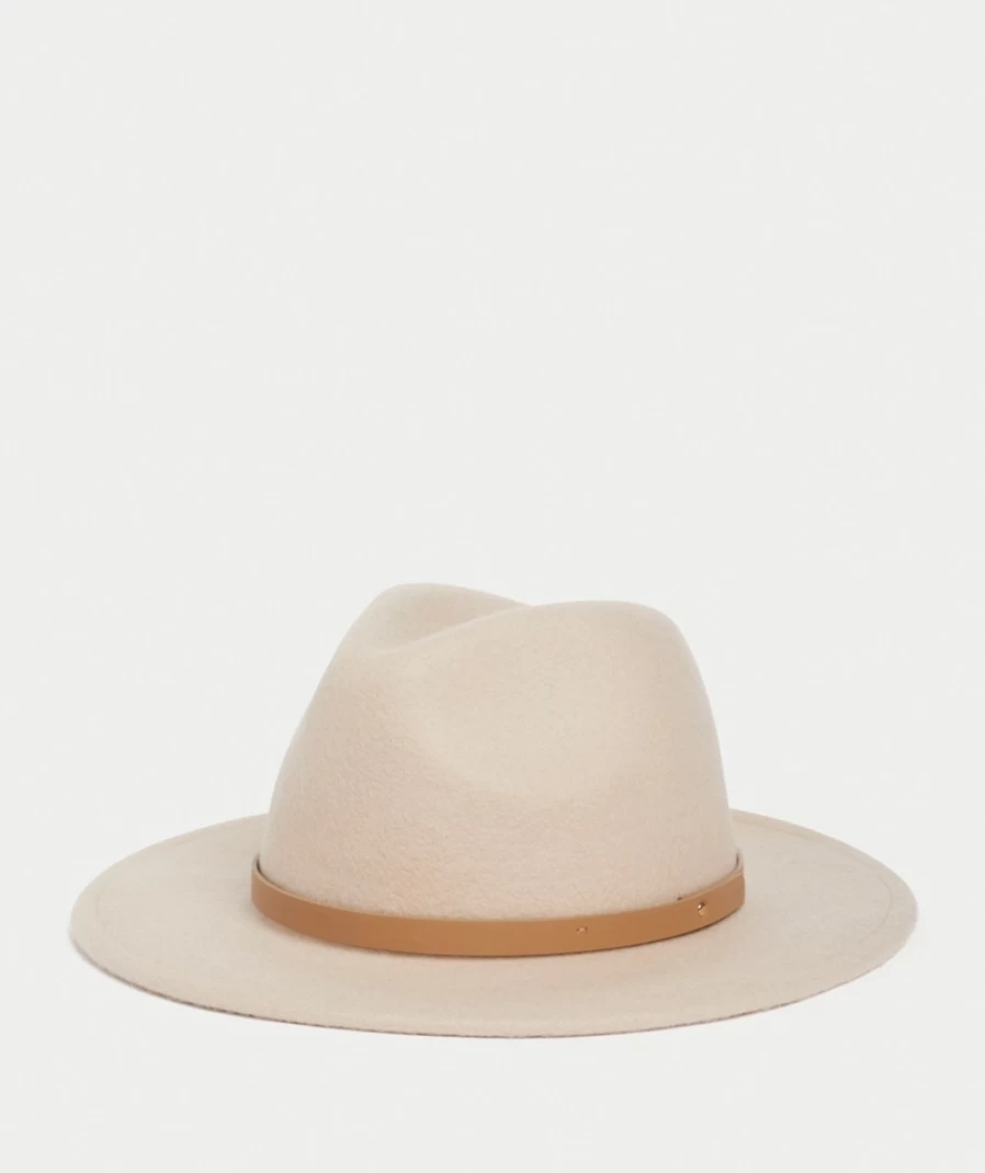 Sportsgirl Women's Cream Wool Felt Panama Hat with Alexa Voice Control