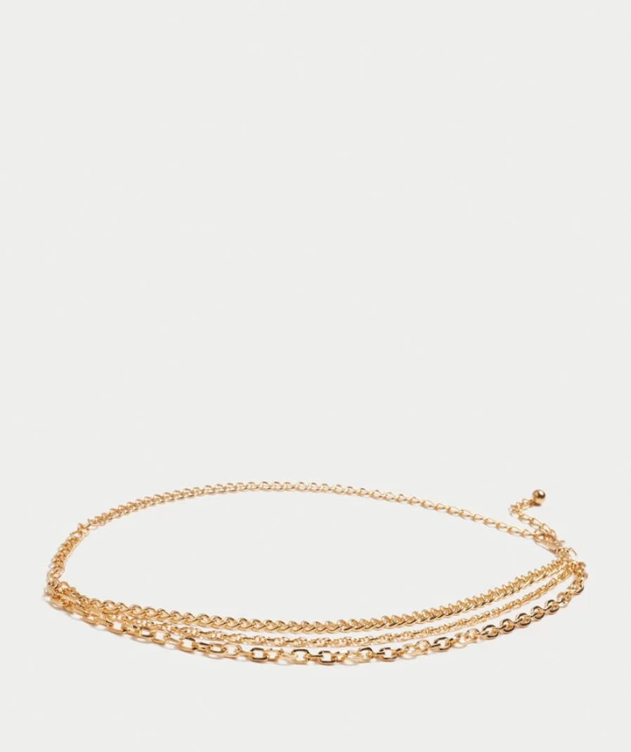 "Sportsgirl Women's Gold Layered Chain Waist Belt - Stylish Fashion Accessory"