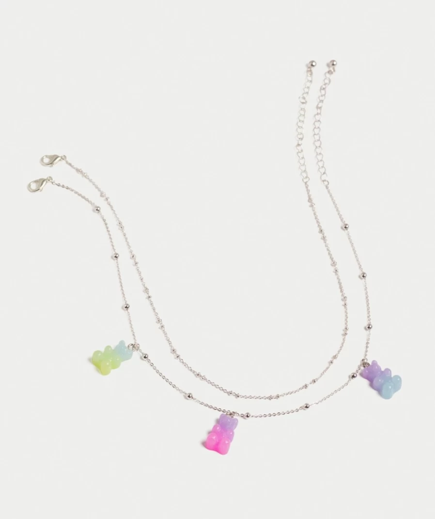 Sportsgirl Women's Silver Charm Pendant Necklace Pack - Elegant Layered Pendant Jewelry Gift