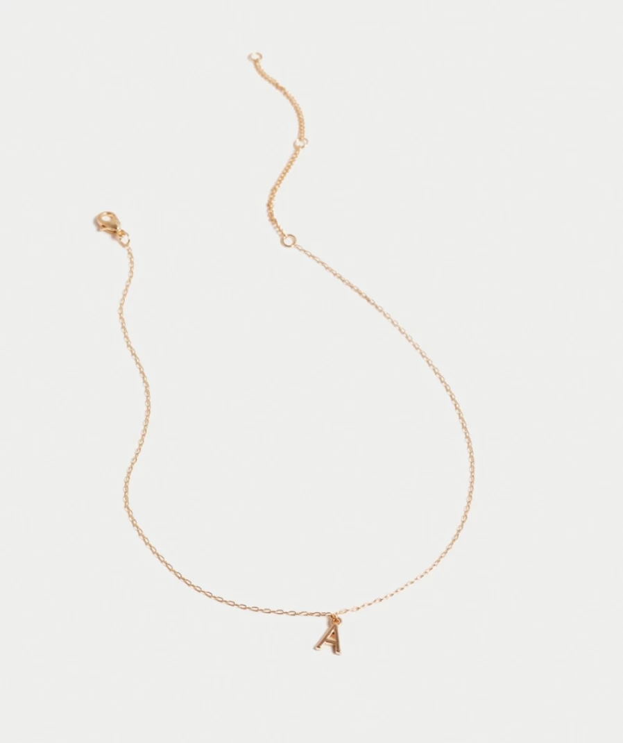 Sportsgirl Gold Plated Letter Necklace for Women - Elegant Stationery Inspired Jewelry