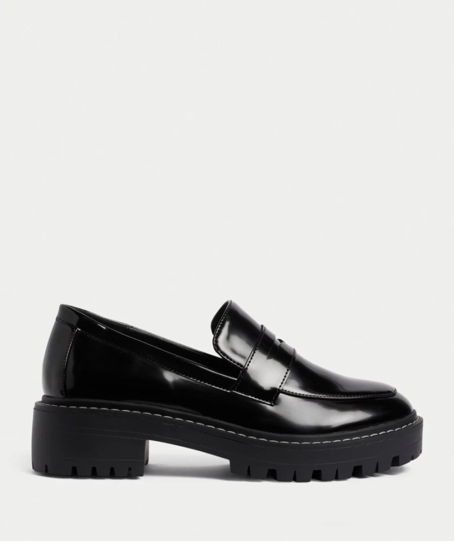 Women's Black Blake Loafer Shoes by Sportsgirl - Classic Slip-On Style for Casual & Office Wear