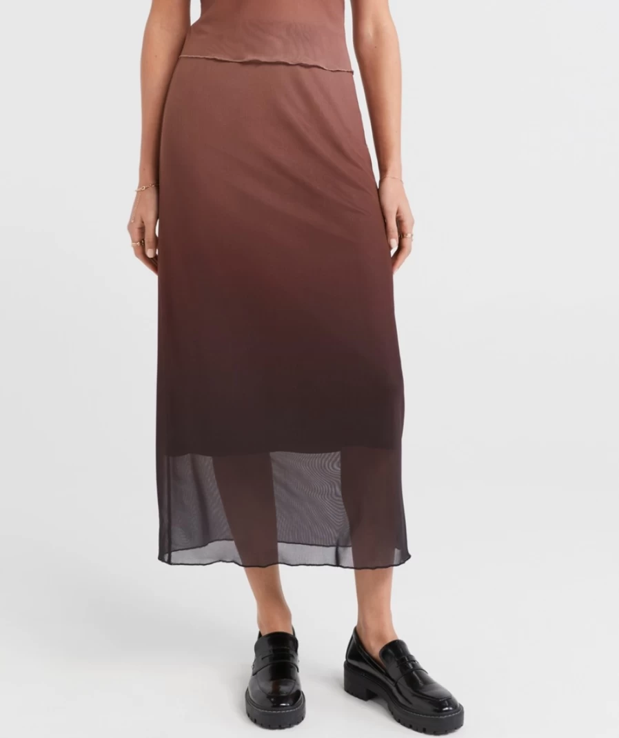"Sportsgirl Women's Ombre Mesh Midi Skirt in Multi Color"