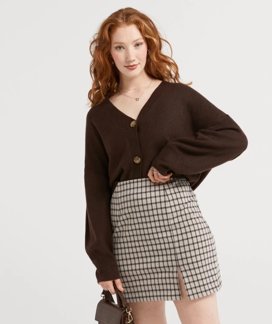 "Sportsgirl Women's Check Mini Skirt - Stylish Plaid Pattern Skirt for Women"
