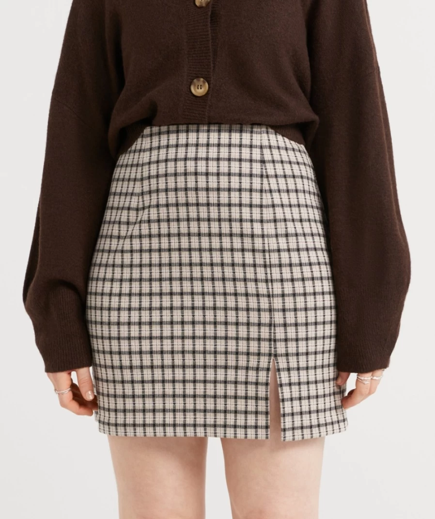 "Sportsgirl Women's Check Mini Skirt - Stylish Plaid Pattern Skirt for Women"