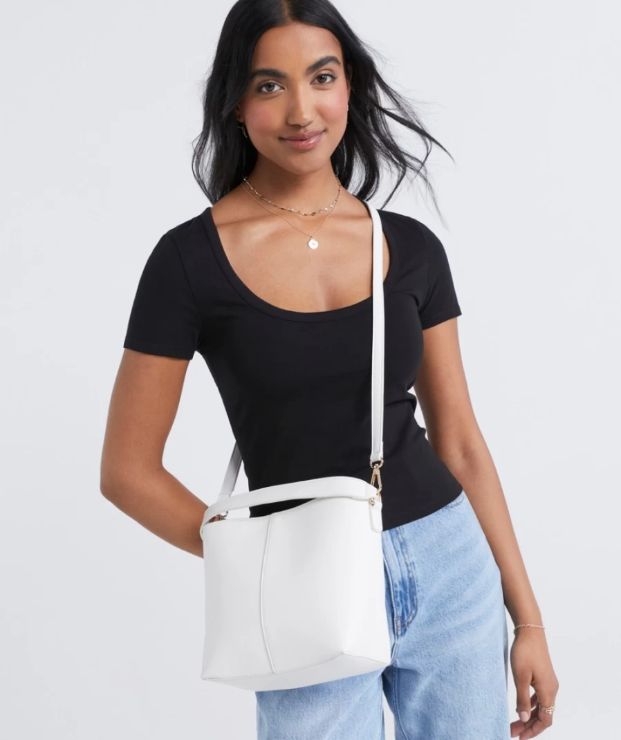 Sportsgirl Women's White Andy Handle Bag - Stylish Crossbody Purse for Everyday Use