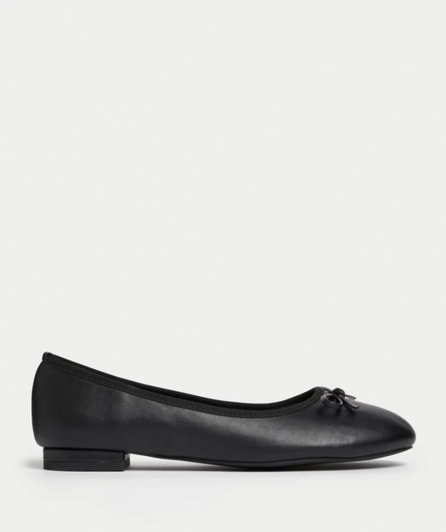 Sportsgirl Women's Black Kylie Ballet Flats - Classic Comfortable Slip-On Shoes