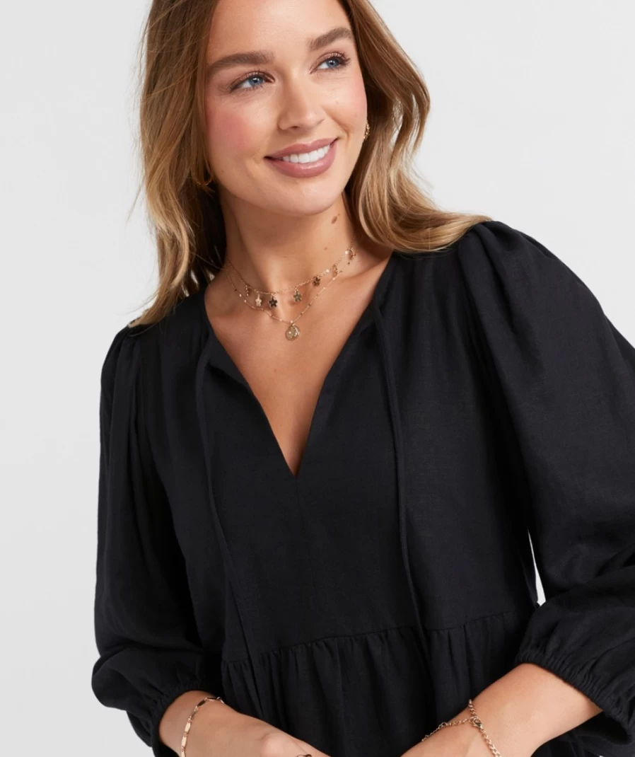 Sportsgirl Women's Linen Blend Mini Dress - Bailey Style Summer Casual Outfit