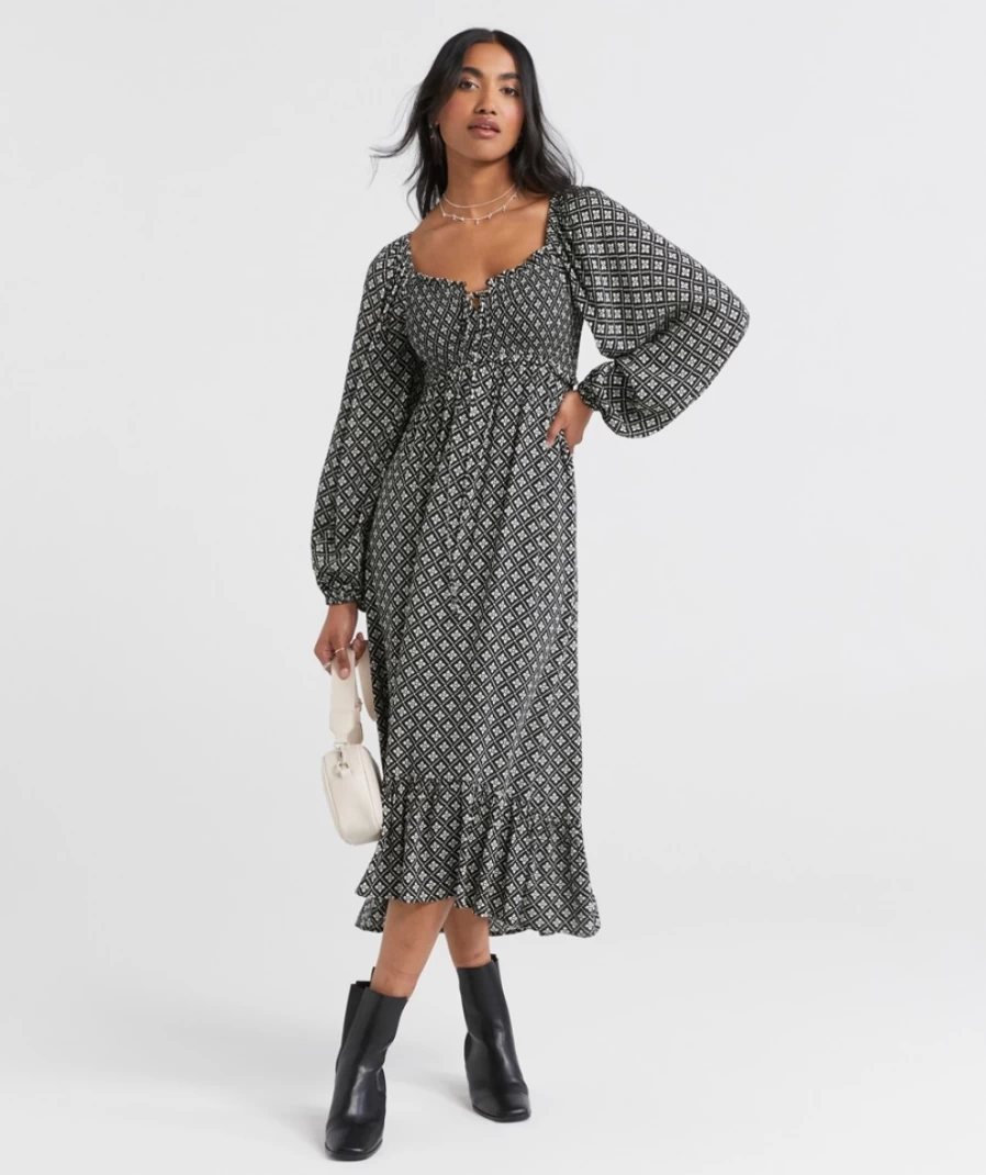 Sportsgirl Women's Geo Print Ruby Halter Midi Dress