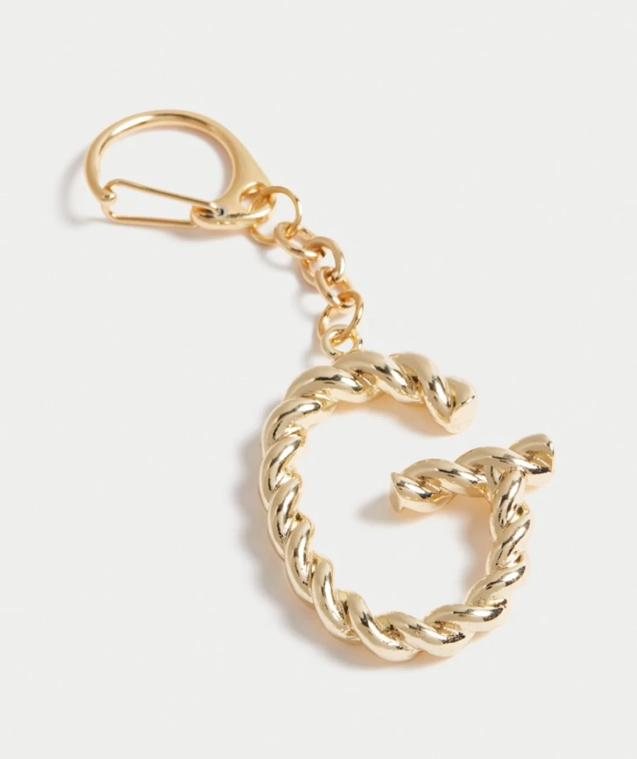 Sportsgirl Gold Twisted Alphabet Keyring for Women - Stylish Initial Letter Charm