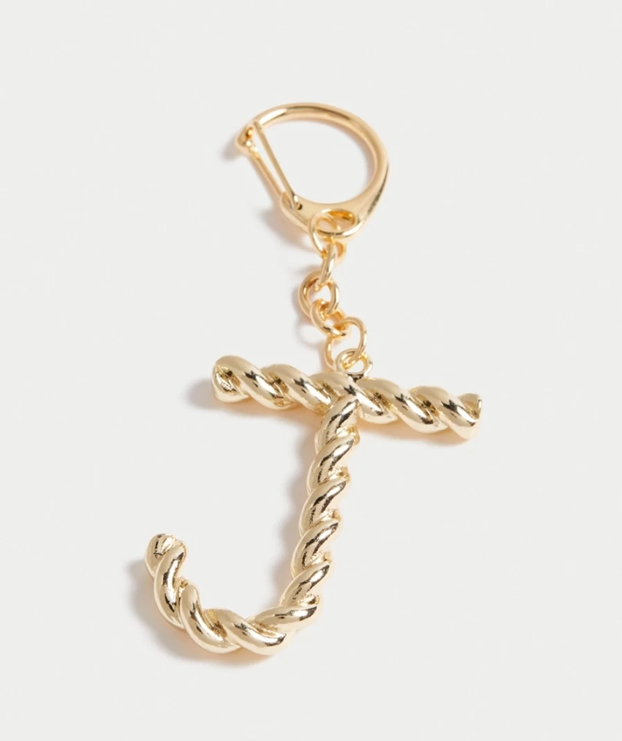 Sportsgirl Gold Twisted Alphabet Keyring for Women - Stylish Initial Letter Charm